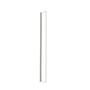 Duschparadies 40 x 200 cm Glas Flipper für 10mm Walk in Glas Seitenwand mit Hochglanz Verchromt Anschluss-Wandprofil