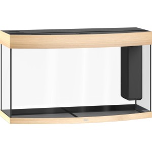 Juwel Vision 180 LED Aquarium-Set, helles Holz, 180 Liter, mit gebogener Frontscheibe.