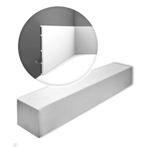 ORAC DECOR SX207-Box MODERN Sockelleisten, 10 weiße Stuckleisten im Set.