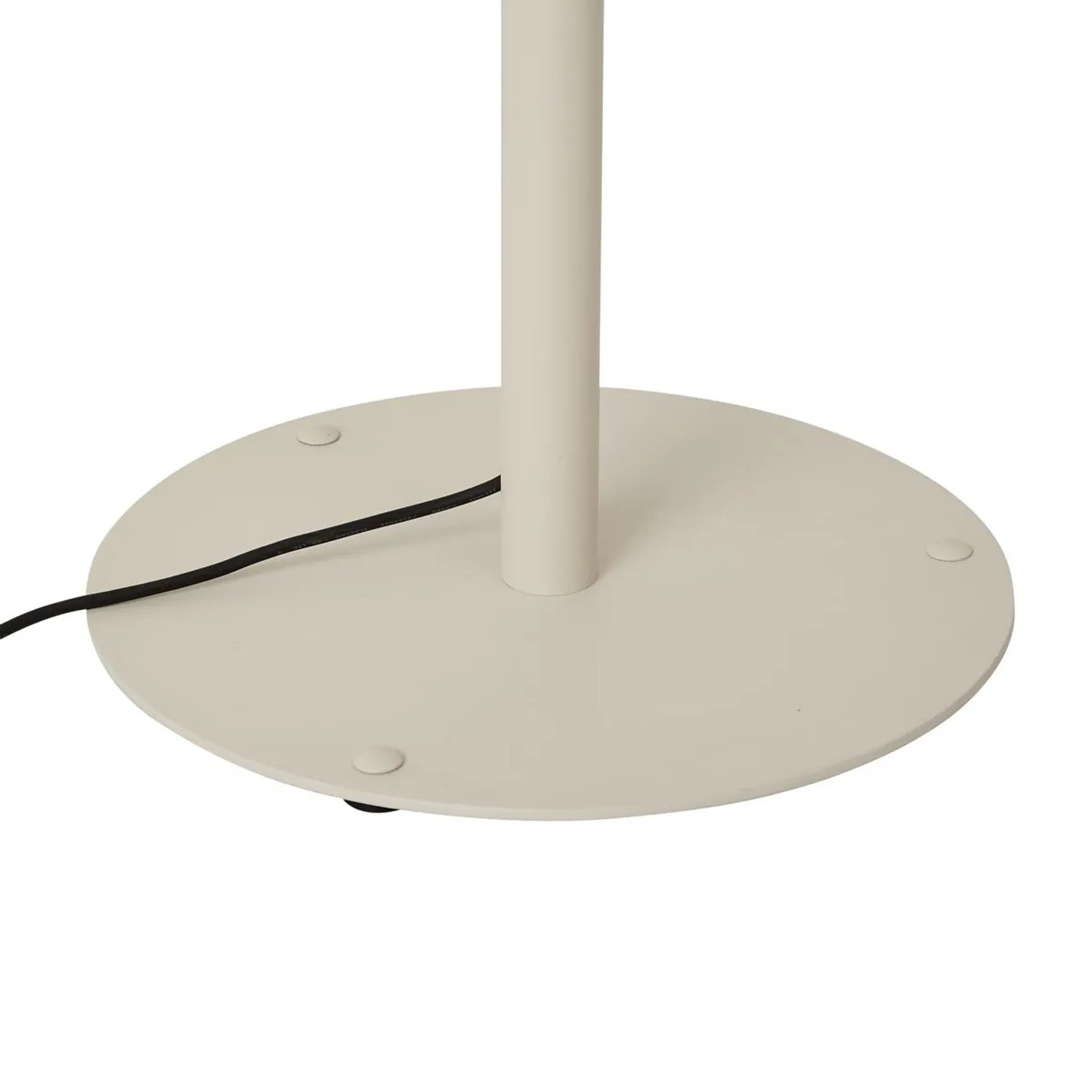 QAZQA Moderne Außenstehleuchte Beige mit Weißem Schirm IP44 Big Virginia_8