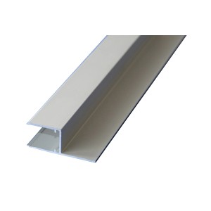 Alu-U-Profil 1,6 mm, 250 cm für Kunststoffbedachung, Detailansicht.