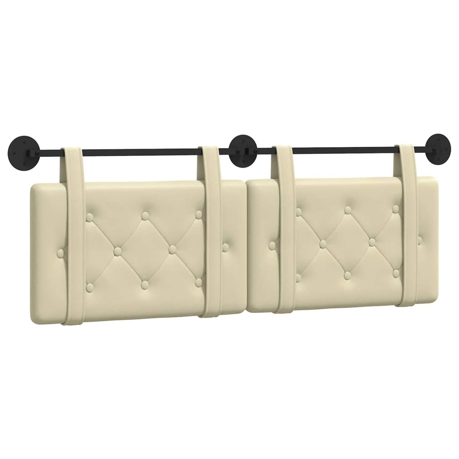 vidaXL Hängevorderseite Wandmontiert Creme 130 x 55 x 5 cm Kunstleder 42031651