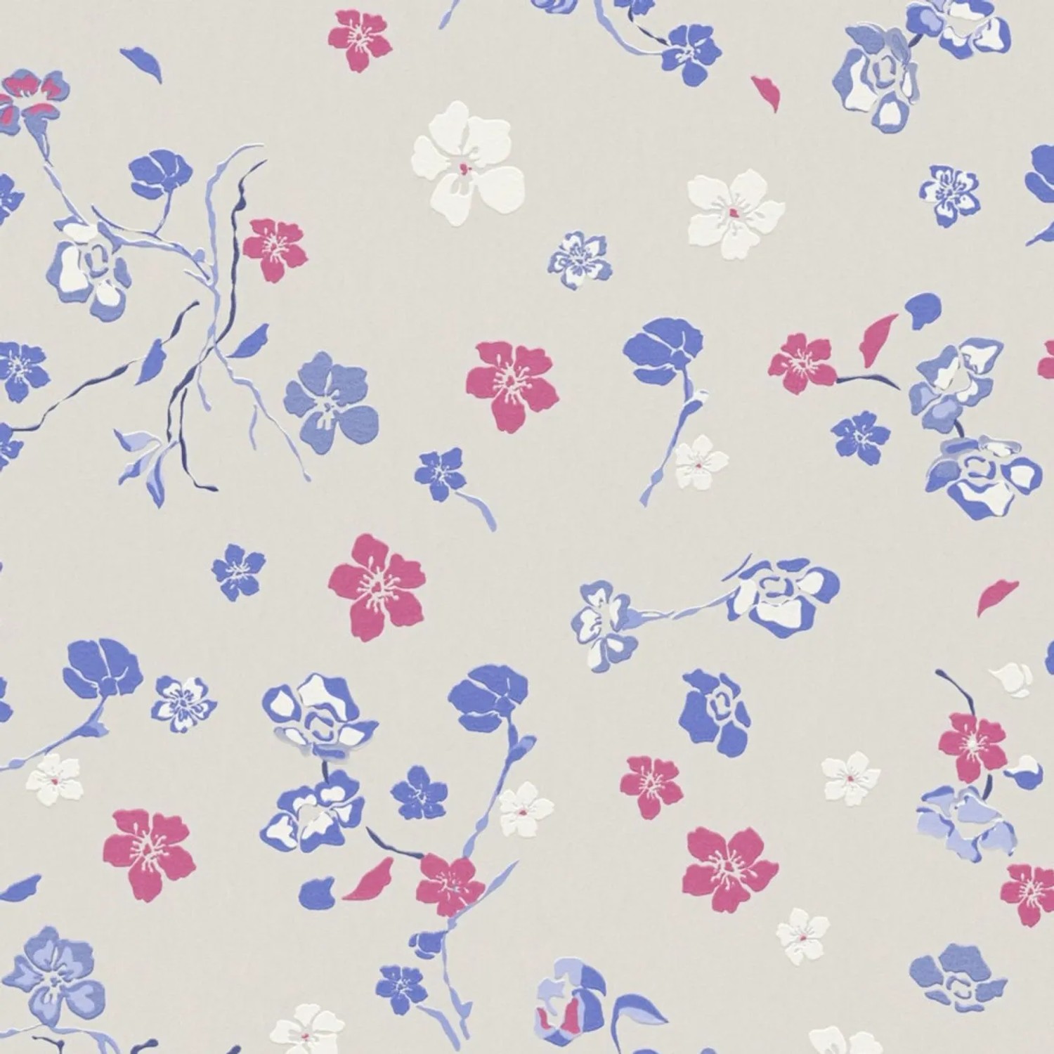 Tadessi Tapete Floral M1-No.4122 Vliestapete in Blau