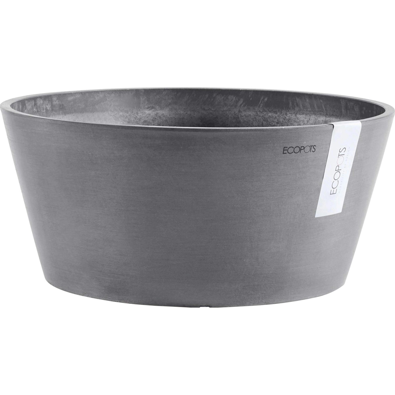 Ecopots Pflanzschale Frankfurt rund Ø 31 cm Grau