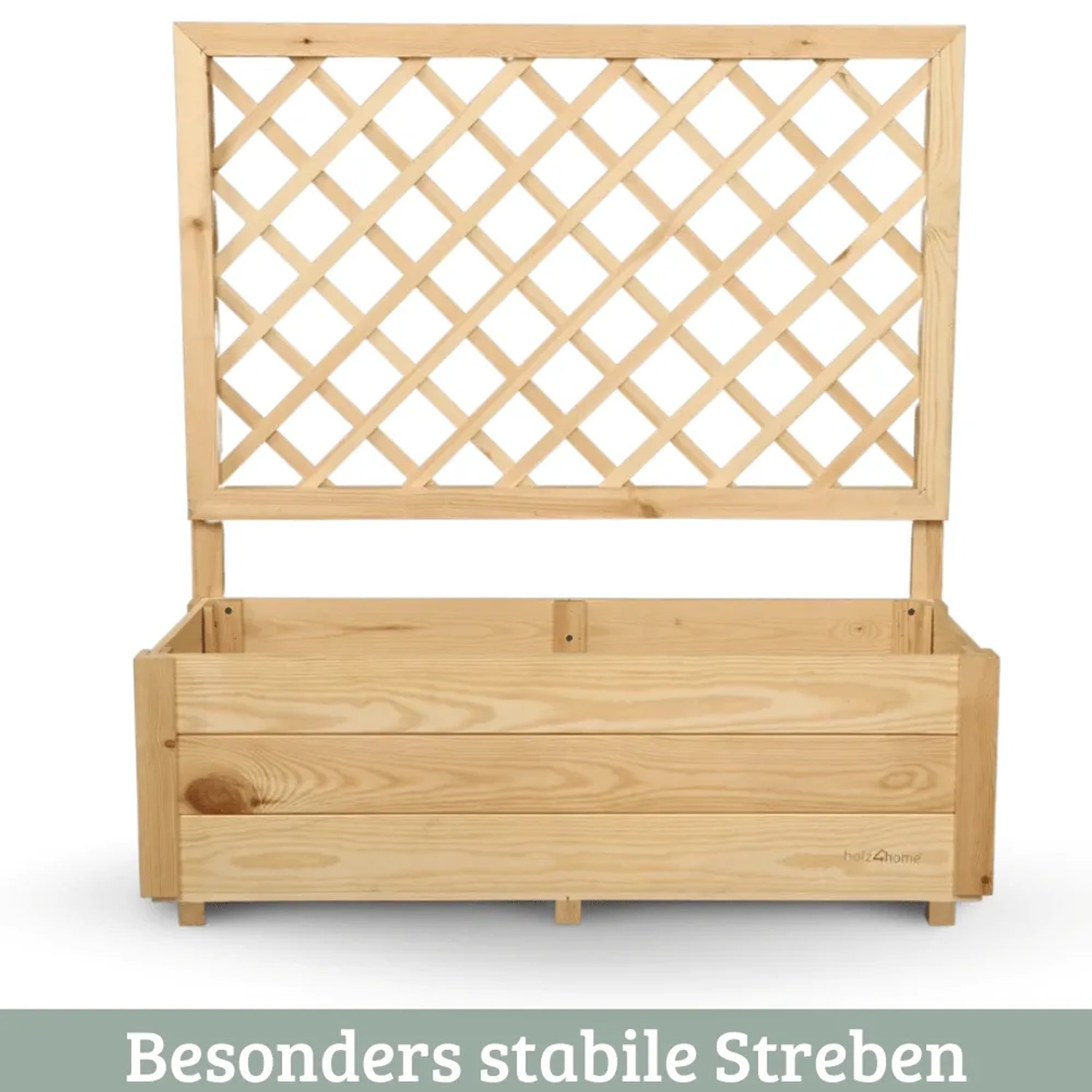 DELUKE Pflanzkasten mit Rankgitter aus Holz, ideal für Kletterpflanzen und als Hochbeet.