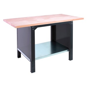 PROREGAL Werkbank BUFFALO WOOD HxBxT 86,5x120x75cm Traglast 1000kg Anthrazit