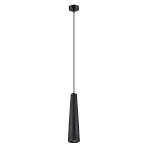 Schwarze Sollux Lighting Pendelleuchte Electra aus Beton, Kegelform, für moderne Innenräume.