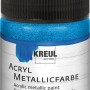 Kreul Acrylfarbe Metallic Blau, 50 ml. Metallisch schimmernde Farbe für kreative Projekte.