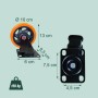 Relaxdays Lenkrollen 4er Set Stahl Kunststoff Schwarz Orange mit Bremse 100 mm_4