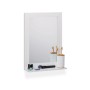 Relaxdays Badspiegel Glas MDF Weiß mit Ablage 55 cm x 40 cm x 12 cm 2,7 kg