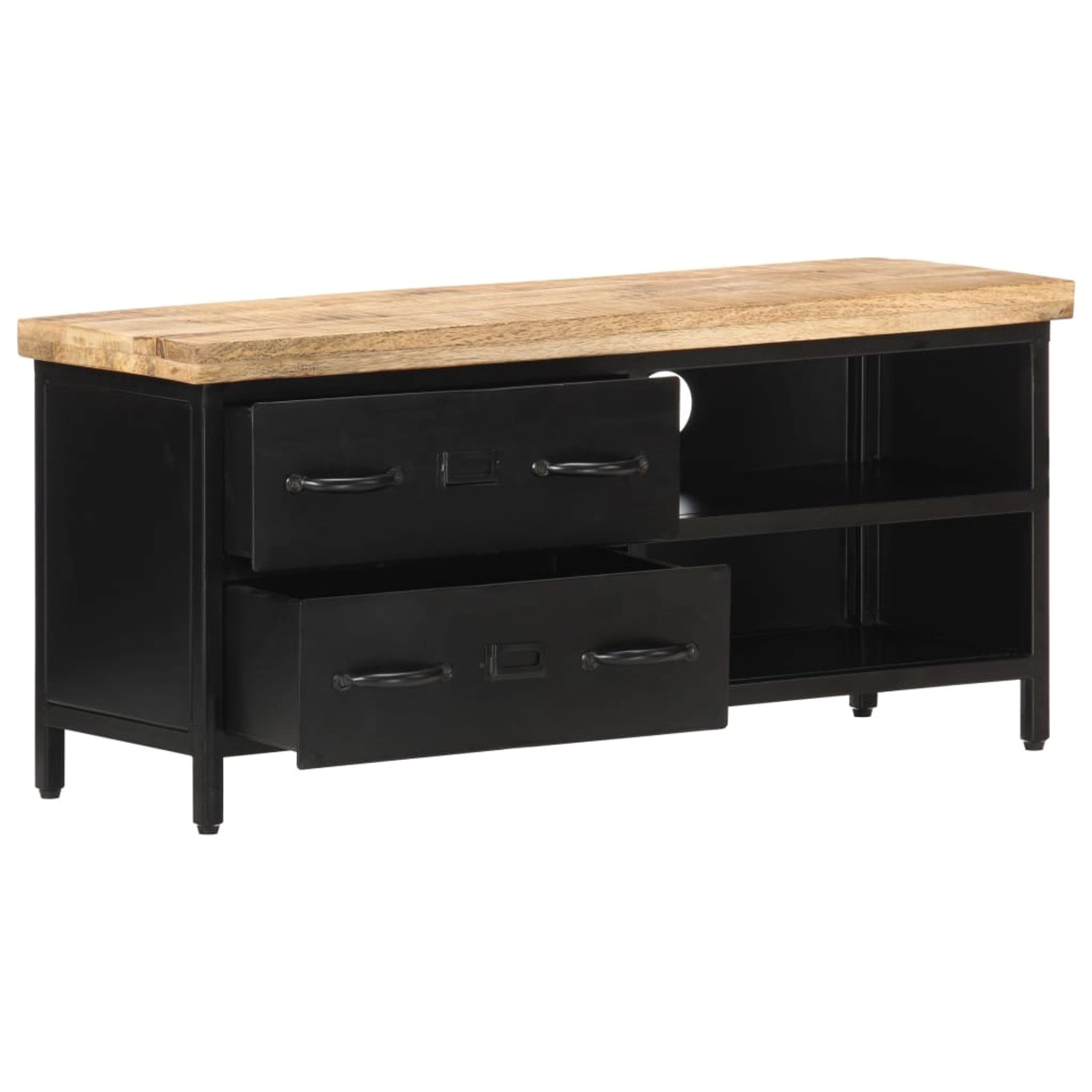 Tv-schrank 90x30x41 Cm Raues Mangoholz günstig online kaufen