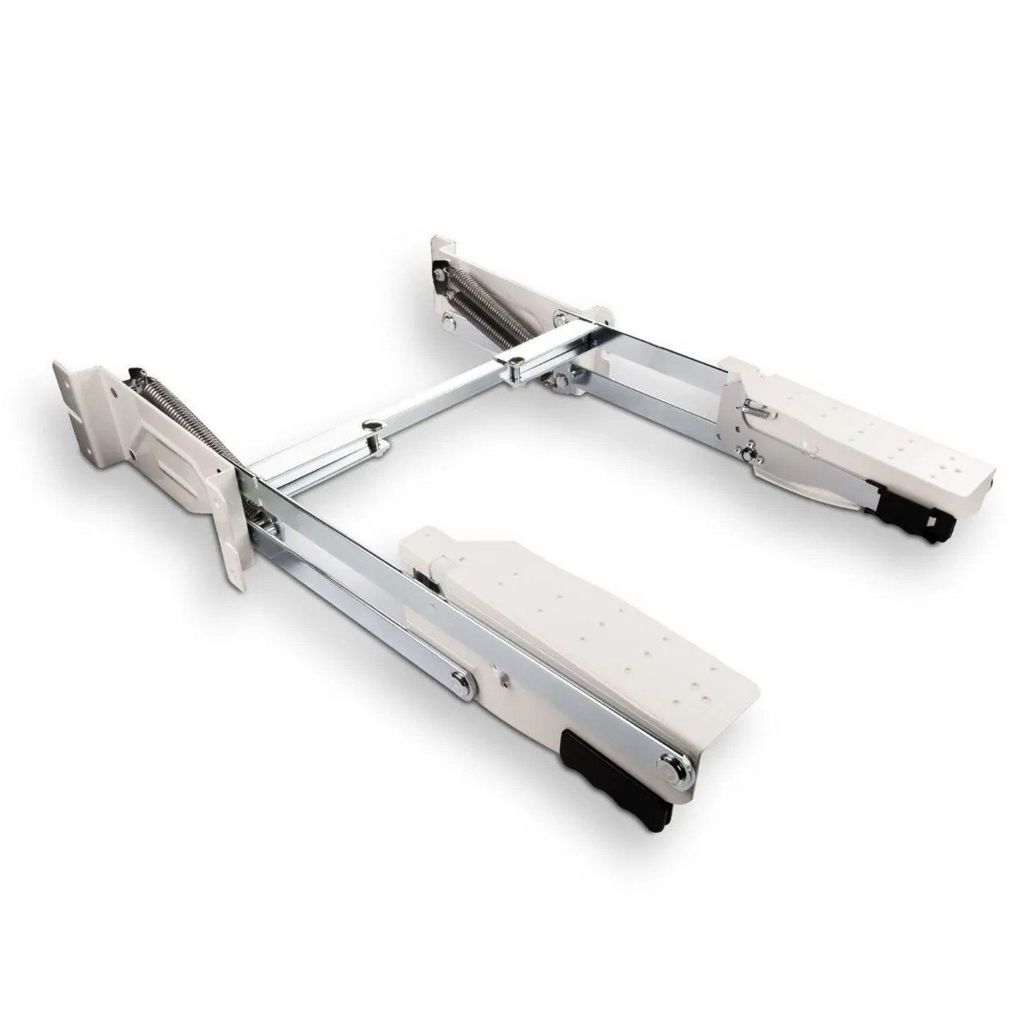 Kesseböhmer Schwenkbeschlag mit Verbindungsstrebe Weiß 10 kg Tragkraft