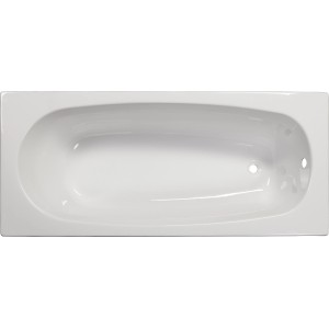 Weiße Sanoacryl Rechteck-Badewanne Linea, 150x70 cm, Aufsicht.