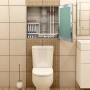 Offene Revisionsklappe (150x200 mm) von ECD Germany im Badezimmer, Gipskarton-Einlage.