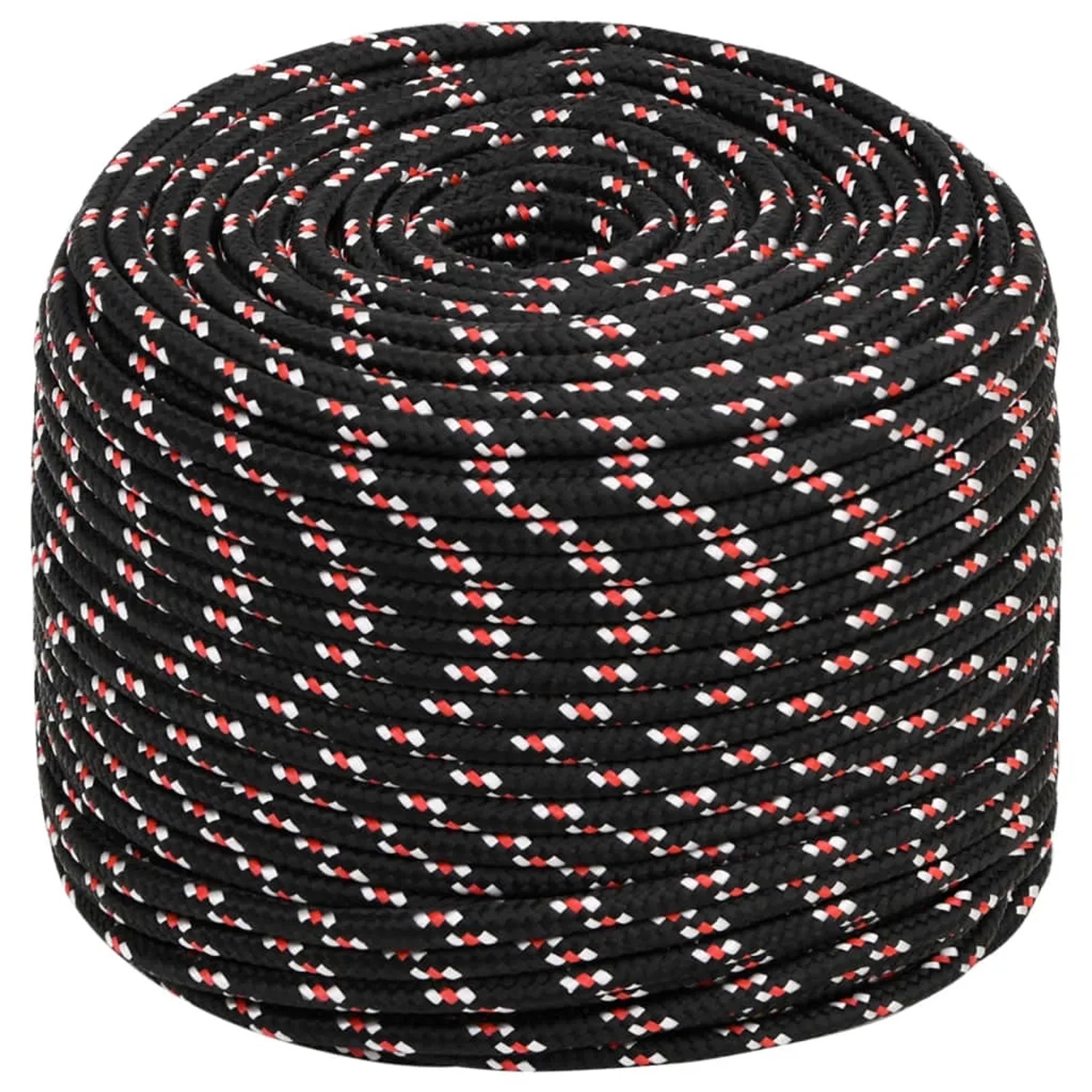 vidaXL Bootsseil Schwarz 8 mm 250 m Polypropylen 152345