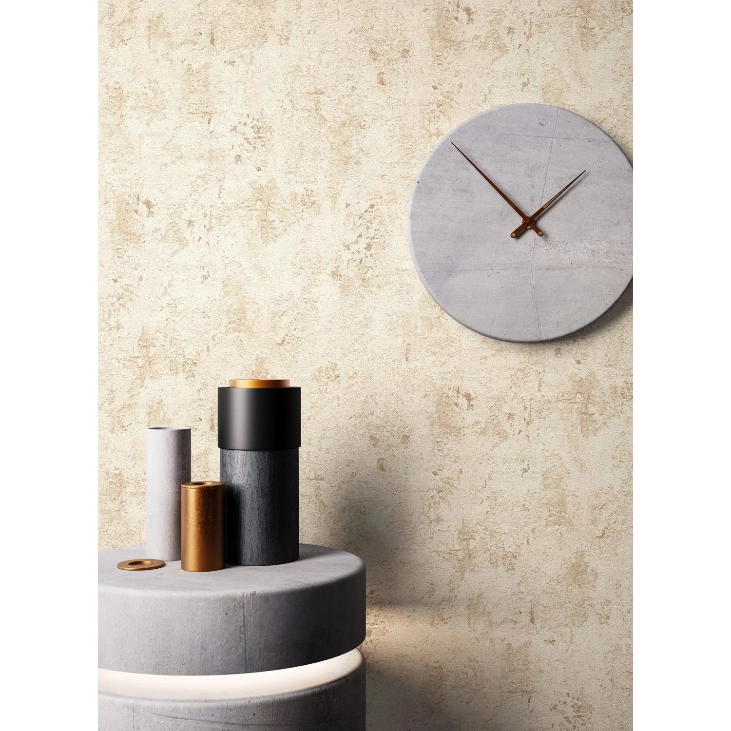 Newroom Vliestapete Kouri Beige Betonoptik Industrial Strukturiert FSC®_4