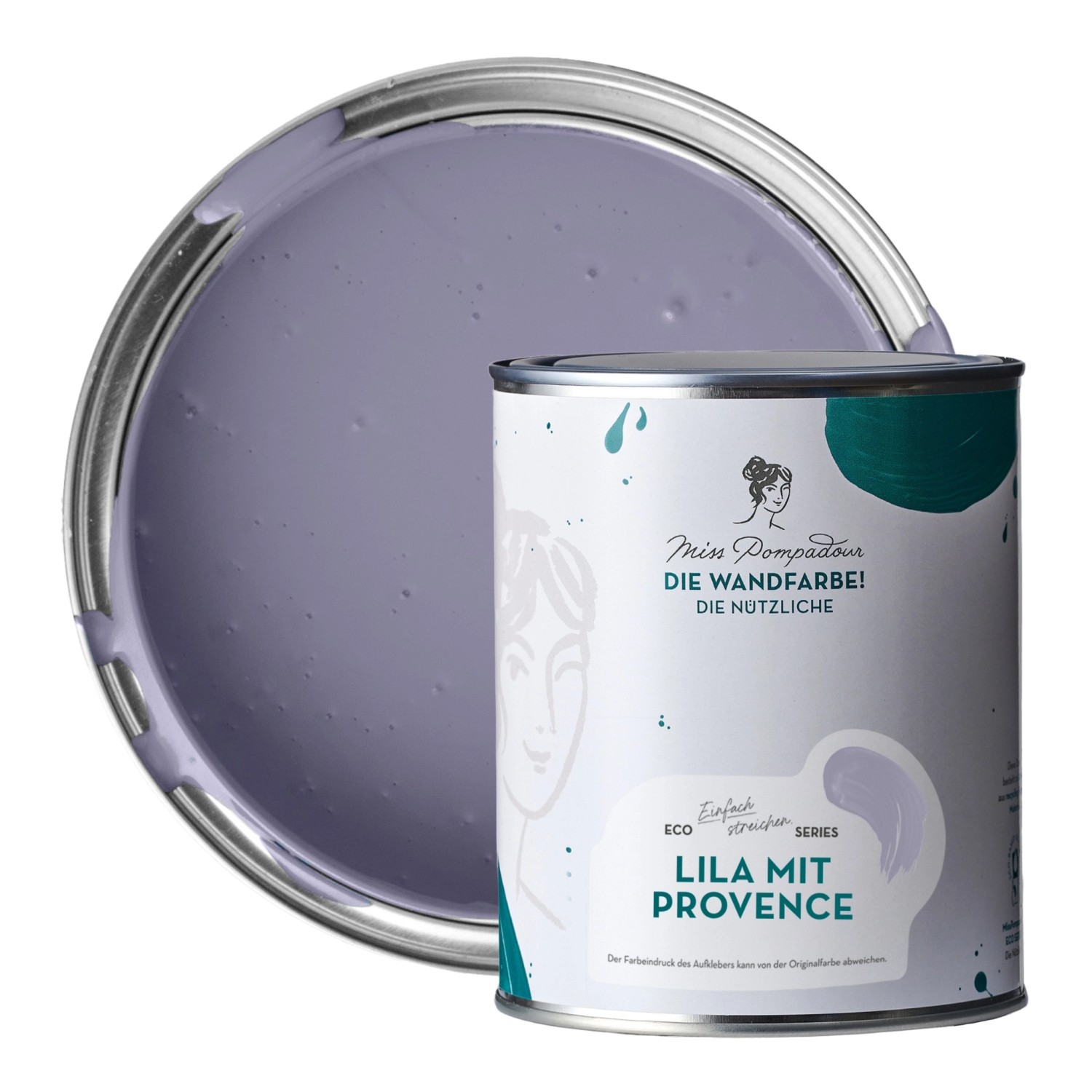 MissPompadour Abwaschbare Wandfarbe Lila mit Provence 1L Hochdeckend Scheuerbeständig