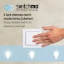Deckenleuchte Ritus: Dimmen per Wandschalter in 3 Stufen. Aluminiumfarbenes, modernes Design.