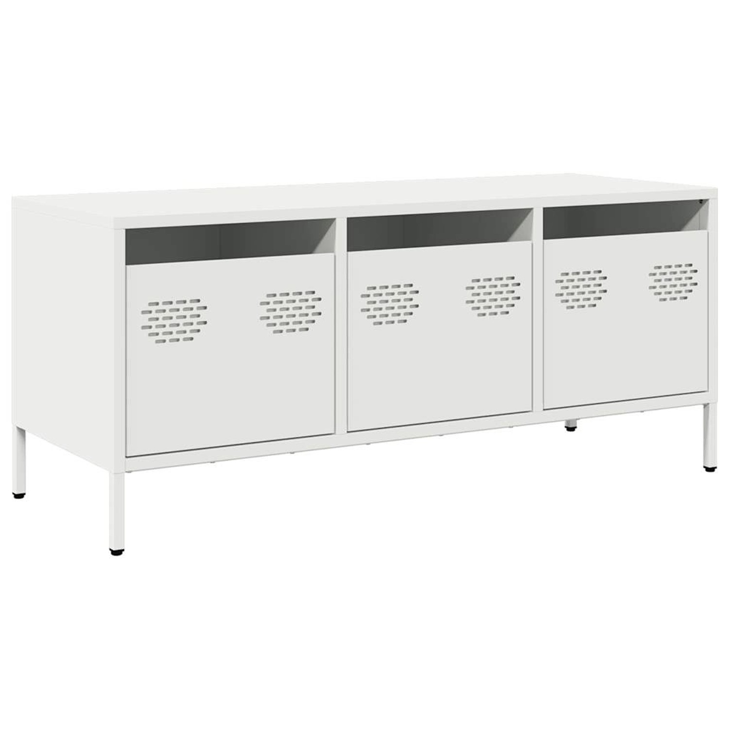 vidaXL TV-Schrank Weiß 101,5x39x43,5 cm Kaltgewalzter Stahl 851231 günstig online kaufen