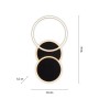 Moderne schwarze LED-Deckenleuchte Sevent von Just Light, 8,2 x 33,4 cm, mit kreisförmigem Design.