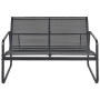 Schwarzes Beliani Lounge Set BARREA, 2-Sitzer Sofa aus Stahl für Garten und Terrasse.