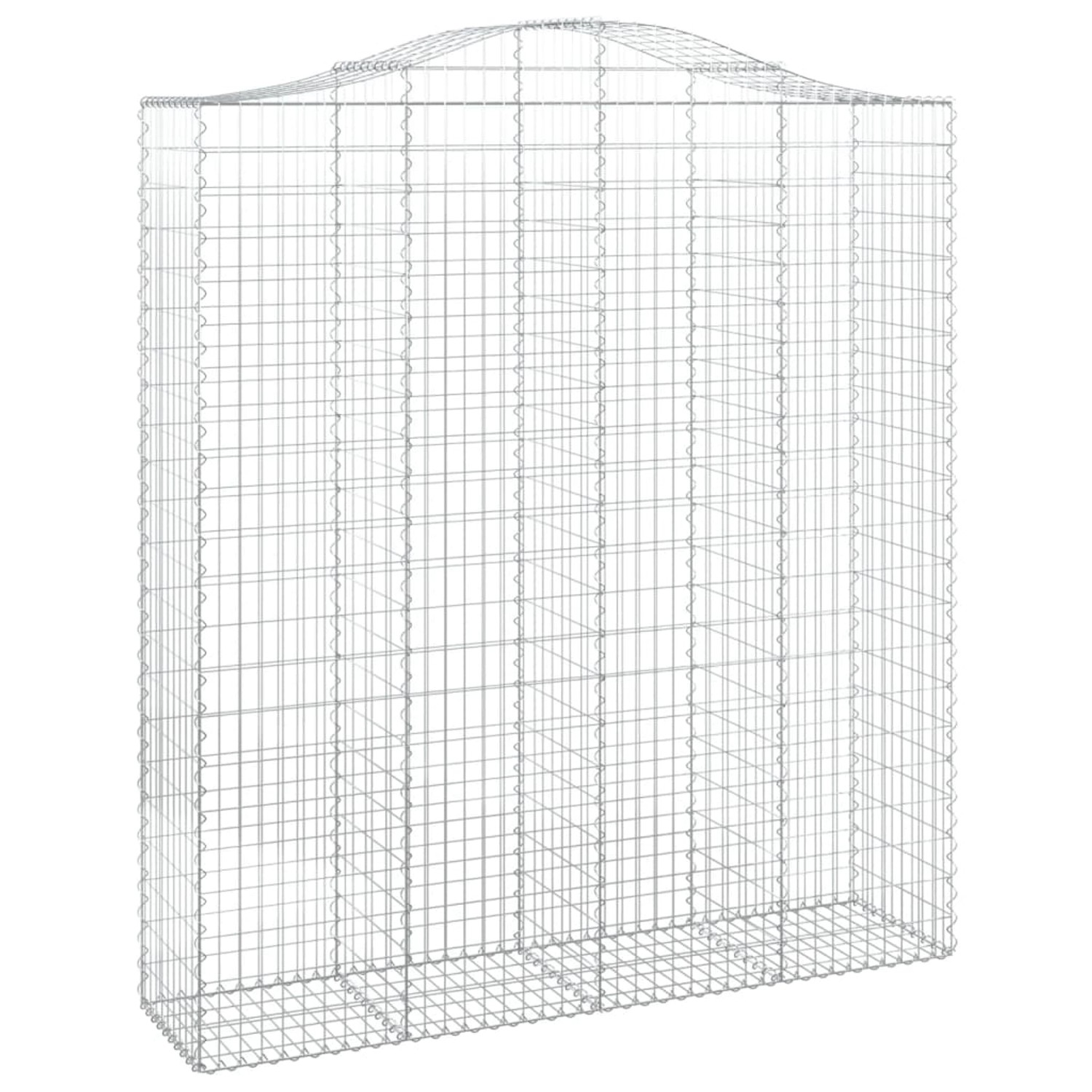 vidaXL Gabionen mit Hochbogen 4 Stk 200x50x220/240cm Eisen 1562052