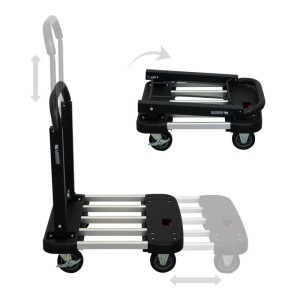 PROREGAL Klappbarer Profi-Transportwagen TAURUS 150 HxBxT 97x46x76cm Traglast 150kg Höhenverstellbarer Griff
