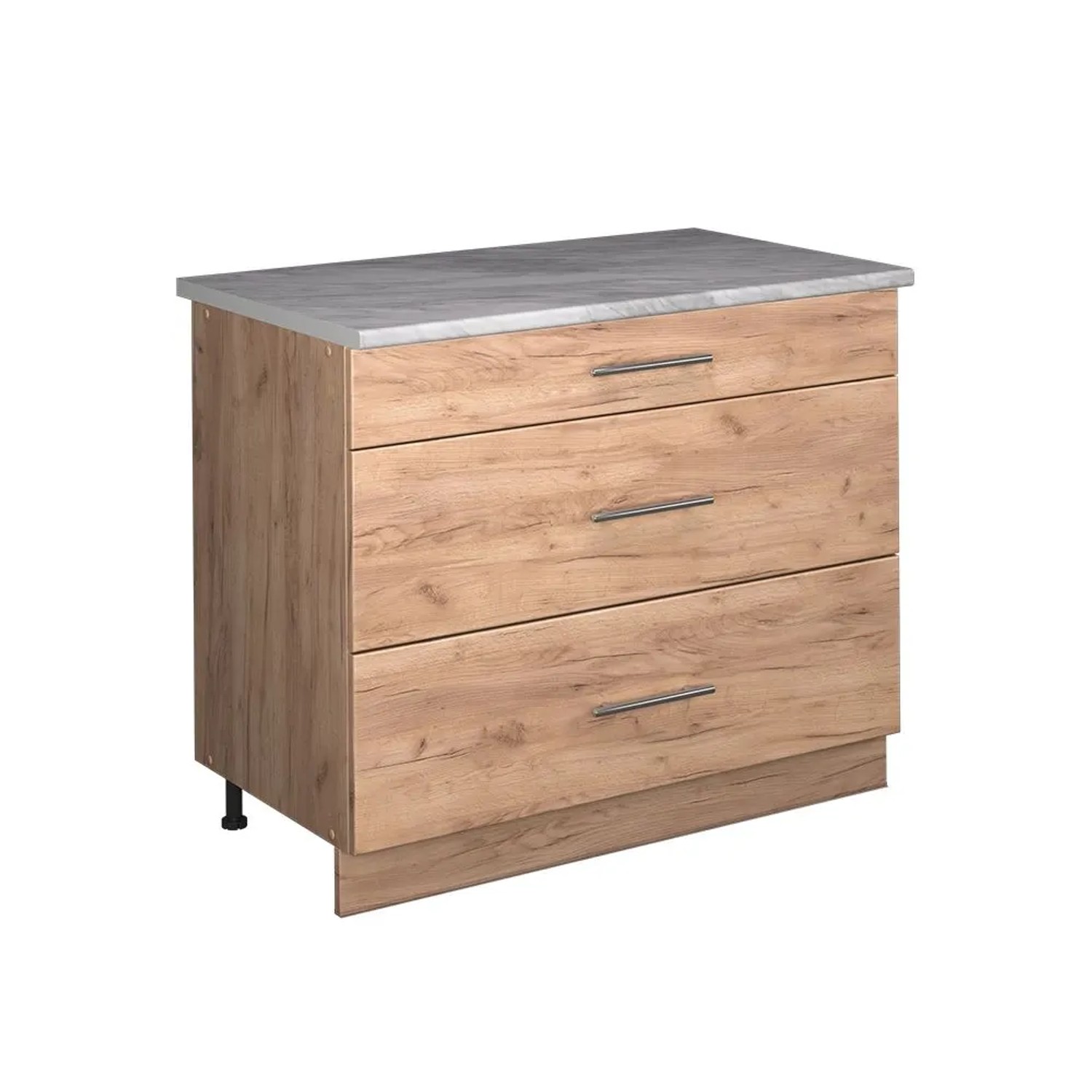 Vicco Küchenunterschrank Fame-Line Goldkraft Eiche/Goldkraft Eiche 100 x 82 AP Marmor Art Nr 62044