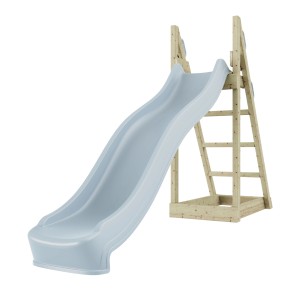 Eisblaue OutdoorToys Rutsche Tiger (220cm) mit Holzleiter für Spieltürme & Spielanlagen.