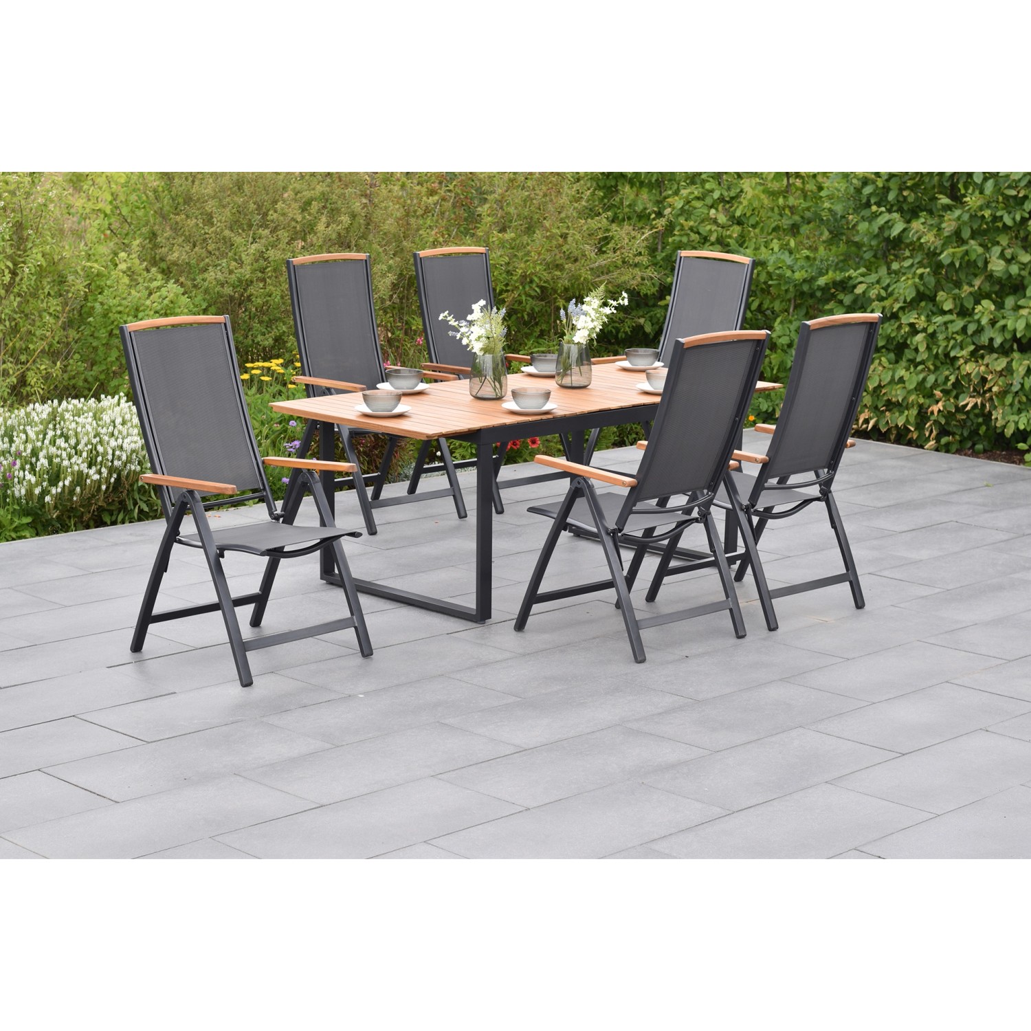 MERXX Garten-Essgruppe ""Siena"", (Set, 7 tlg., 5-fach verstellbare Rückenl günstig online kaufen