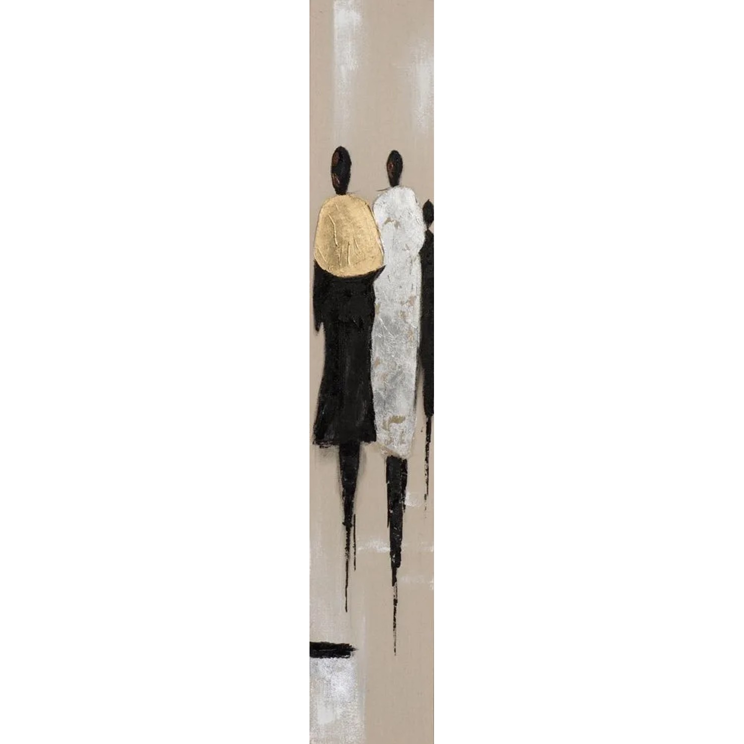 Art Universe Leinwandbild Modenschau in Gold und Silber 25 x 150 cm