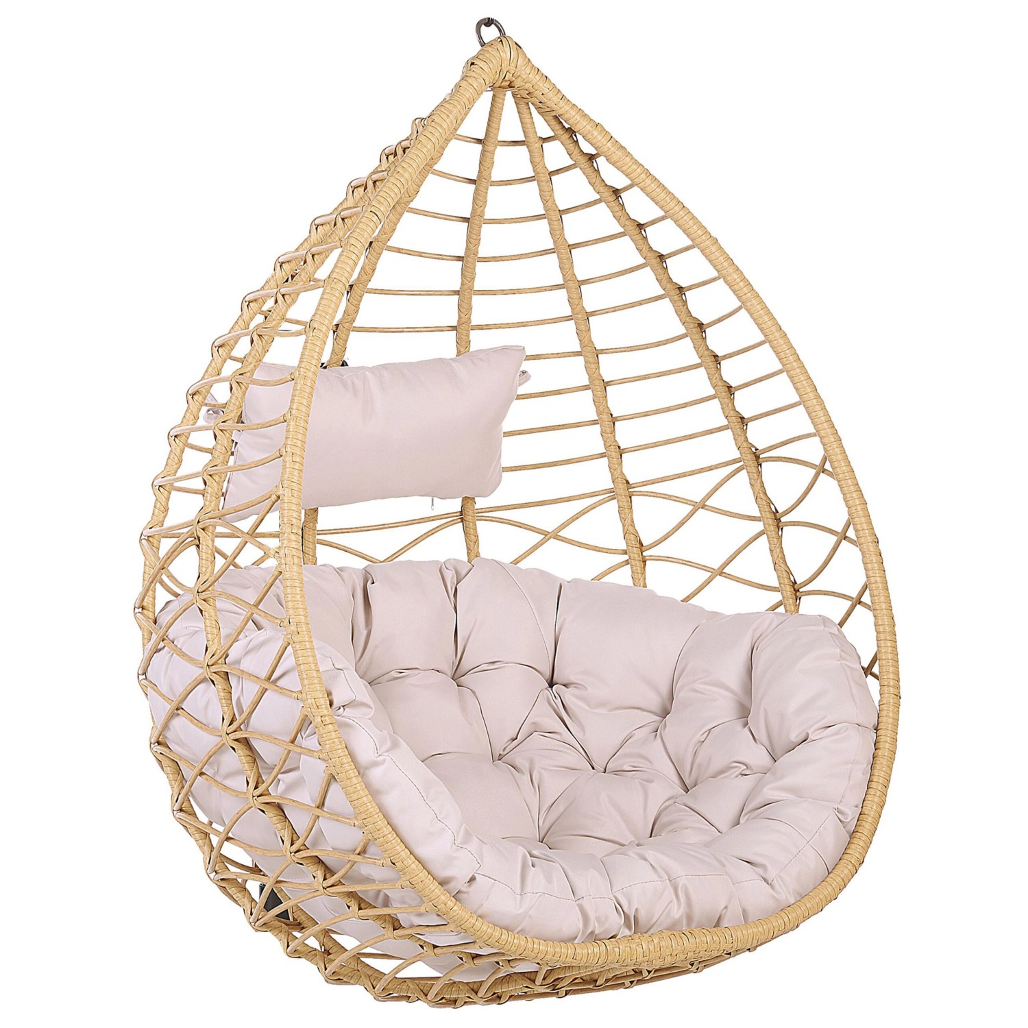 Beliani Hängesessel Naturfarben Beige 97x100x121 günstig online kaufen