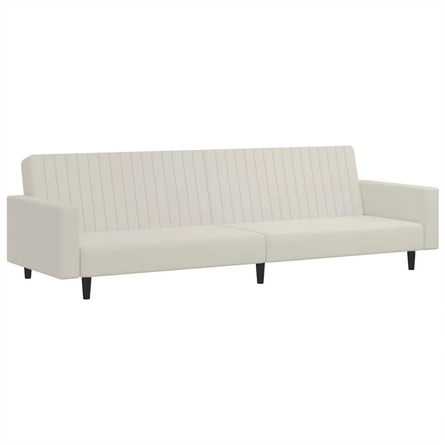 vidaXL Schlafsofa 2-Sitzer Creme Samt 375946 günstig online kaufen