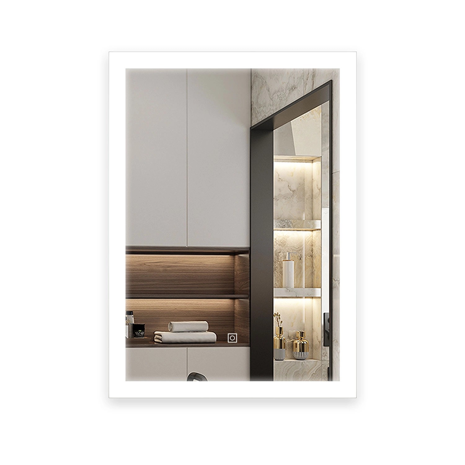 Aica Sanitär Badspiegel 50x70 cm Beschlagfrei Drei Lichtfarbe Dimmbar Memor günstig online kaufen