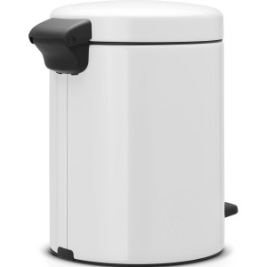 Weißer Brabantia Treteimer NewIcon, 5 Liter. Mülleimer mit Pedal und geruchsdichtem Deckel.