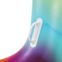 Detailaufnahme: Bestway Schwimmtier Robbe mit Griff, buntes Design.