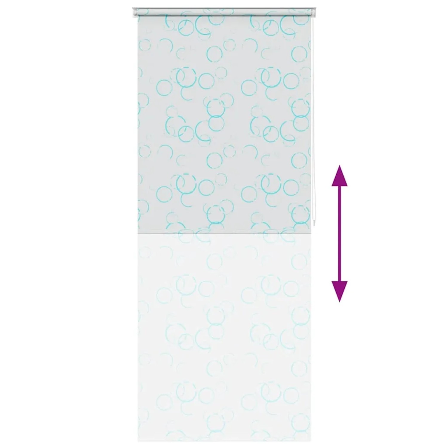vidaXL Duschrollo 100x240 cm mit Blasenmuster für das Badezimmer.