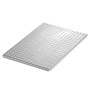 Edelstahl Drainagerost, 600x400x18mm, mit quadratischen Löchern für Terrassen und Außenbereiche.