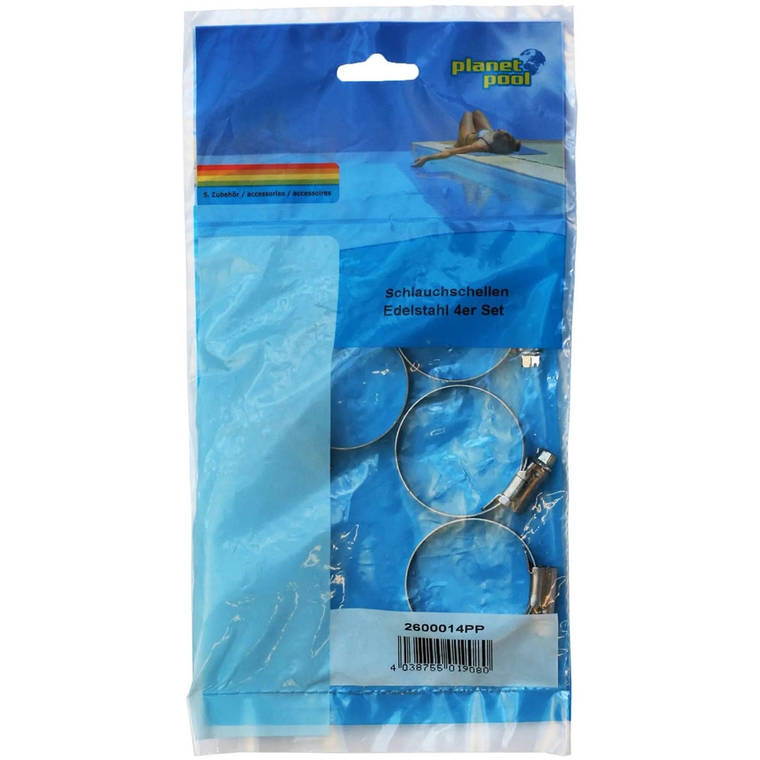 Planet Pool Schlauchschellen Edelstahl 4 er Set 30 bis 45mm