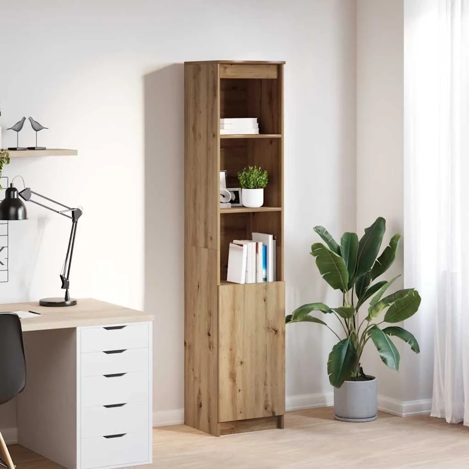 vidaXL Highboard Artisan-Eiche 37,5x35x180 cm Holzwerkstoff 861678_2