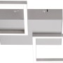 Moderne LED-Deckenleuchte Inigo von Paul Neuhaus, Stahl, mit eckigen Leuchtelementen.