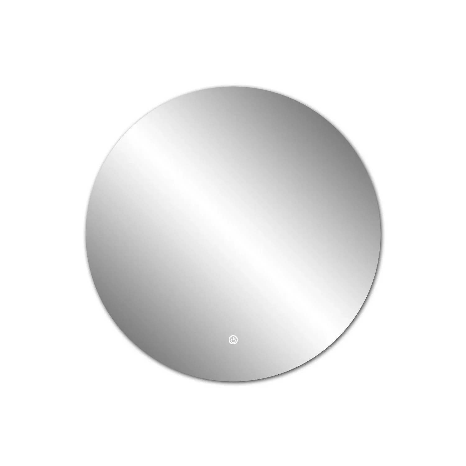 Aica Sanitär Badspiegel Rund 80 cm Dimmbar Helligkeit und Speicherfunktion Touch Wandschalter Spiegel mit LED Beleuchtung Kaltweiß