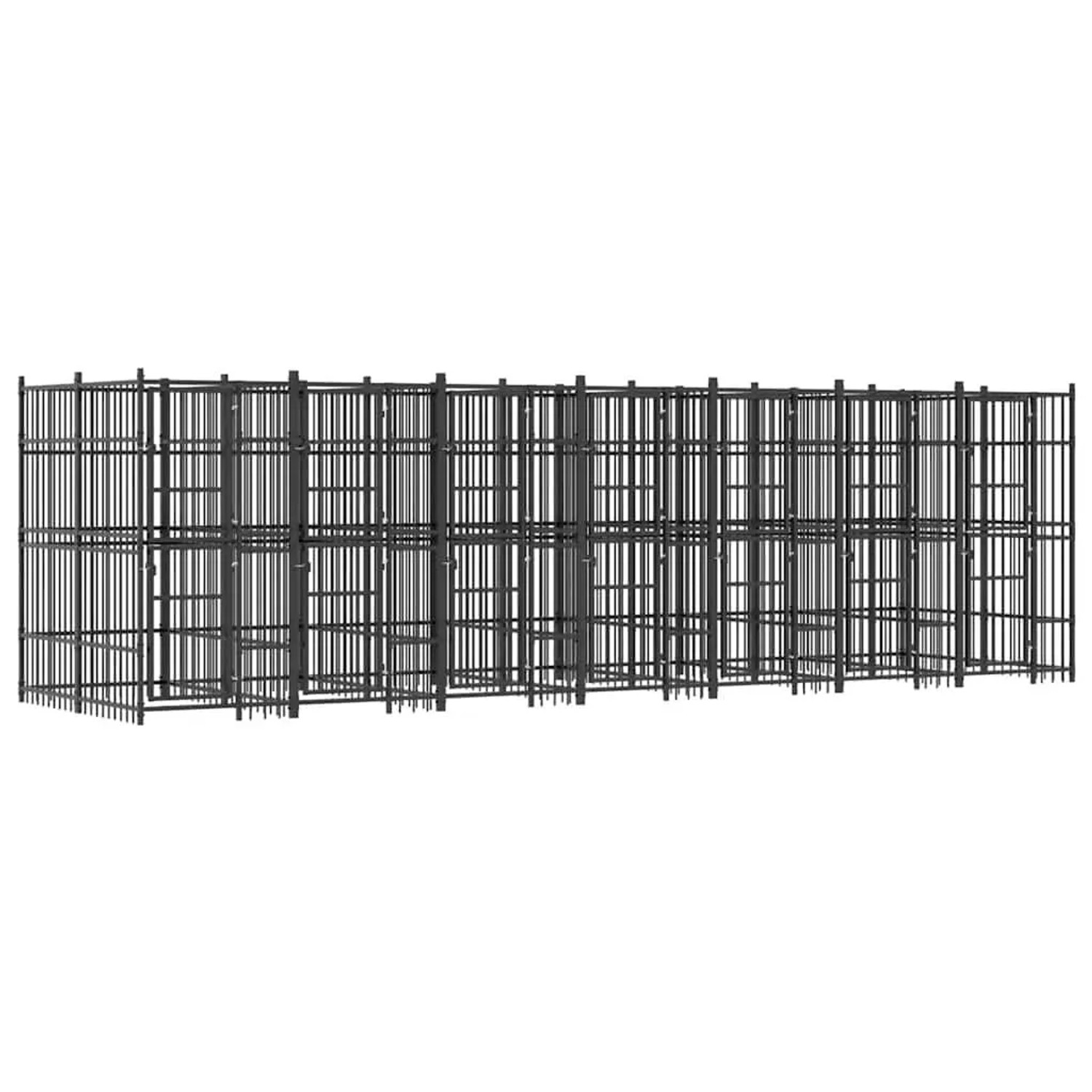 vidaXL Outdoor-Hundezwinger Stahl 12,9 m² 3097942