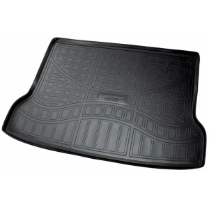 Schwarze Gummi Kofferraumwanne mit Rand für Mercedes GLA-Klasse X156 ab 2013.