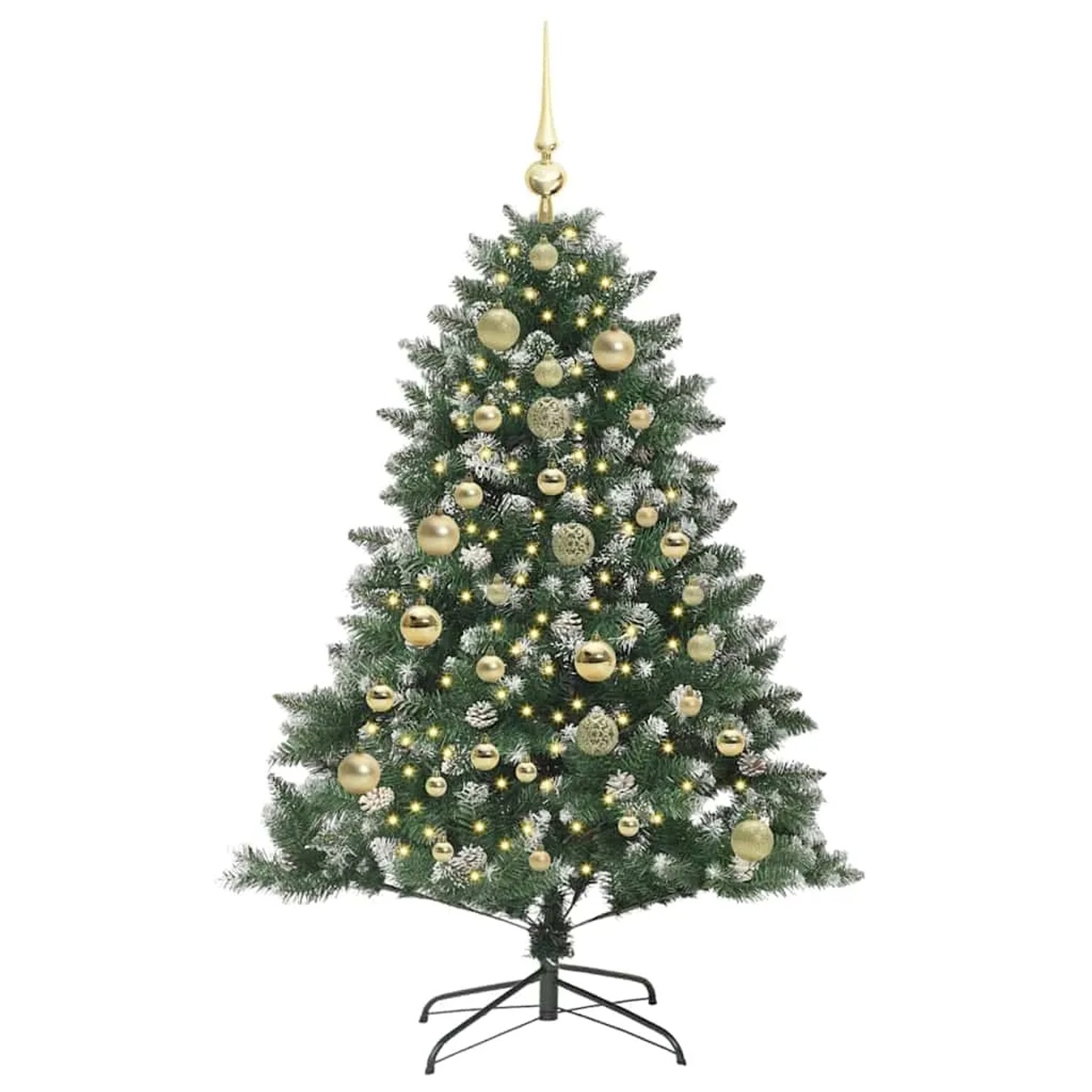 vidaXL Künstlicher Weihnachtsbaum mit 150 LEDs Grün 105 x 105 x 150 cm 3395225