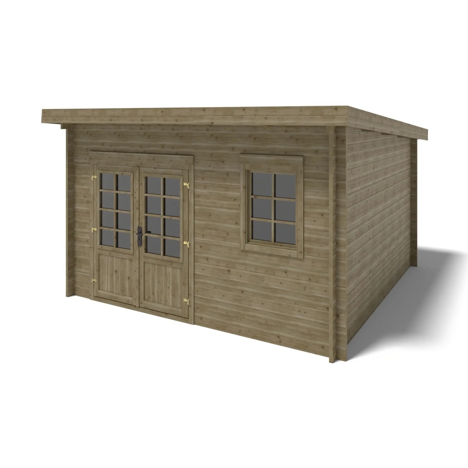 Altanka Gartenhaus   Gerätehaus 16 m2   4x4 m   40 mm   Imprägniert   DOM71 günstig online kaufen