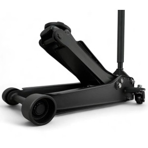 Schwarzer ViMa24 Wagenheber 3t, extra flach, mit 500mm Hub für Auto Reparatur.