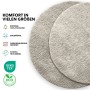 Runde, flauschige, ivoryfarbene KARAT Badematte SKY (Ø 95cm).