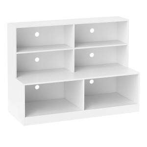 Costway Schuhschrank 2-In-1-Kombination aus Regal und Schuhbank Weiß