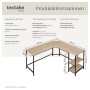 Eckschreibtisch Hamilton im Industrial Style mit Holz- und Stahlgestell, Eiche Sonoma Dekor.